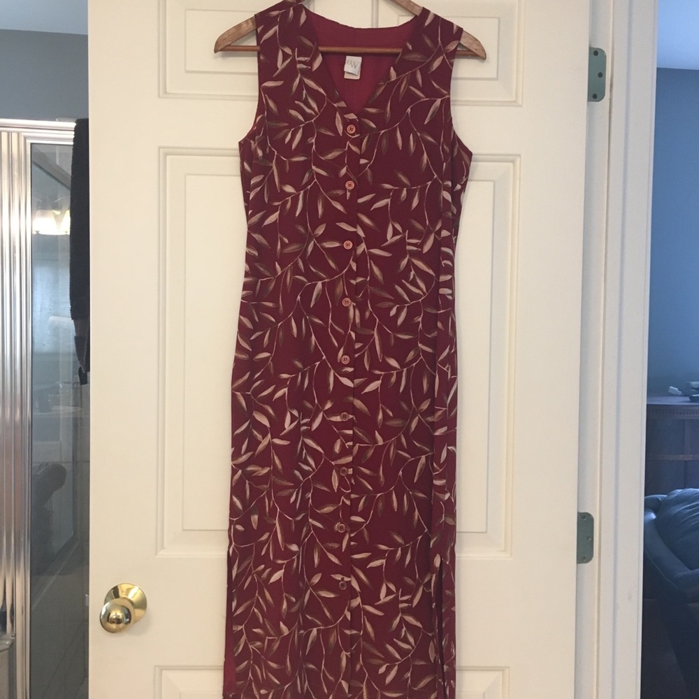 Clifford and Wills red button up dress